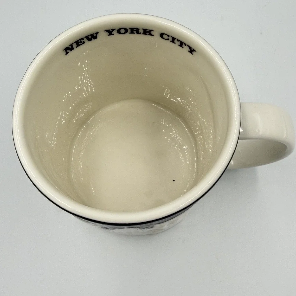 2012 Starbucks NEW YORK CITY Mug Collectors Series Relief Skyline Taxi 16oz 3D